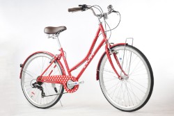 Dawes Duchess Red Hearts Womens - Ex Display - 17" 2016 Hybrid Bike