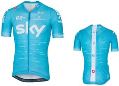 Castelli Team Sky Aero Race 5.1 Full Zip Cycling Short Sleeve Jersey