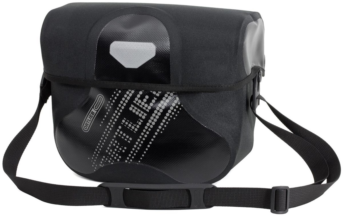 Ortlieb Ultimate 6 Black n White Handlebar Bag With Magnetic Lid