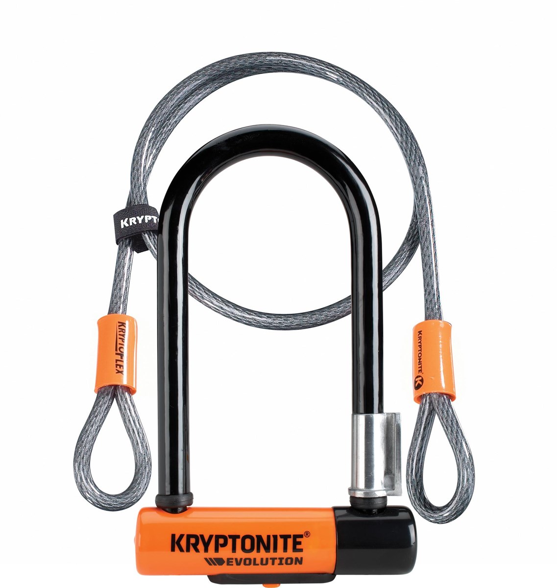 Kryptonite Evolution Mini 7 Lock & 4 Foot Kryptoflex Cable - Sold Secure Gold