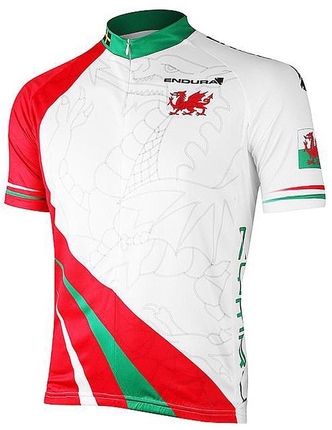 Endura CoolMax Printed Wales Short Sleeve Cycling Jersey SS16