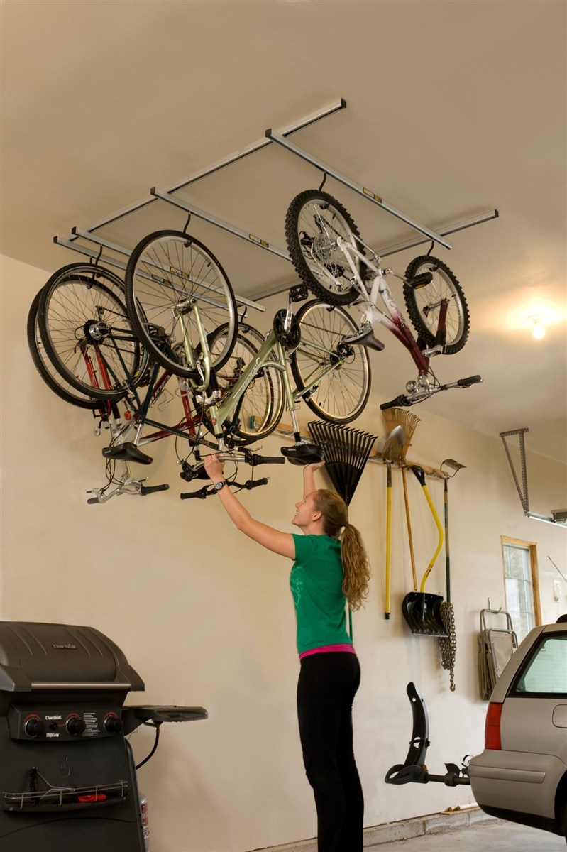 Saris Parking Cycle Glide Ceiling Mount Storage Rack - 4 Bikes