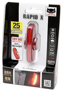 Cateye Rapid X USB Rechargeable Rear Light 2015