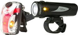 Light and Motion Urban 350 Obsidian Stout & Vis 180 Micro Twinpack USB Rechargeable Light Set