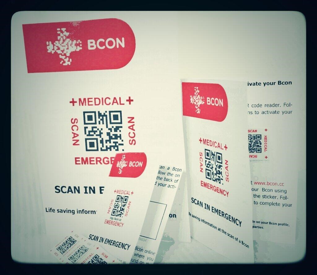 Bcon Emergency Medical Scan Stickers