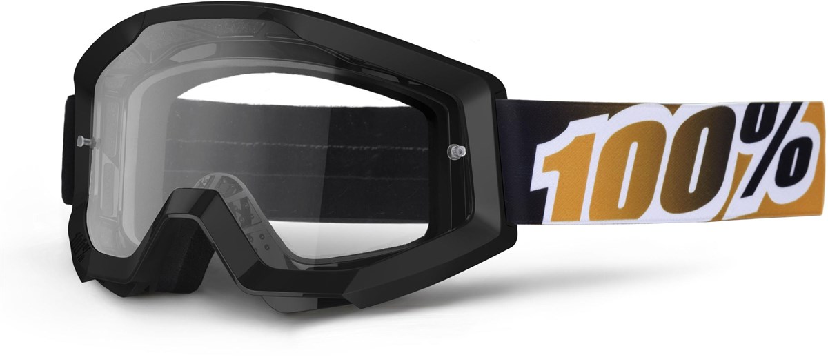 100% Strata Anti Fog Clear Lens MTB Goggles