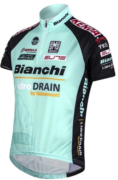 Santini TX Active Bianchi 15 Short Sleeve Cycling Jersey