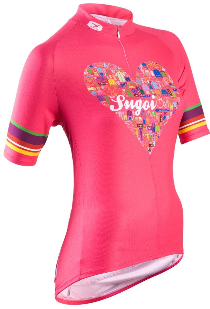 Sugoi I Heart Bikes Womens Short Sleeve Cycling Jersey