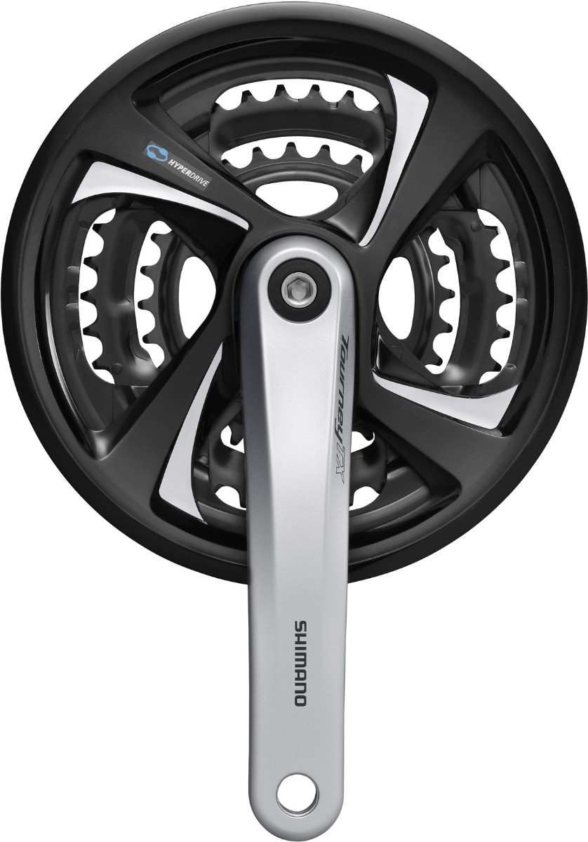 Shimano FC-TX801 Tourney Triple Chainset - With Chainguard