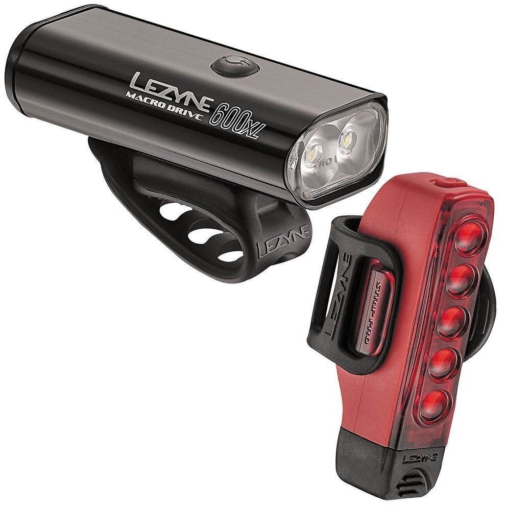 Lezyne Macro Drive 600XL/Strip PRO USB Rechargeable Light Set