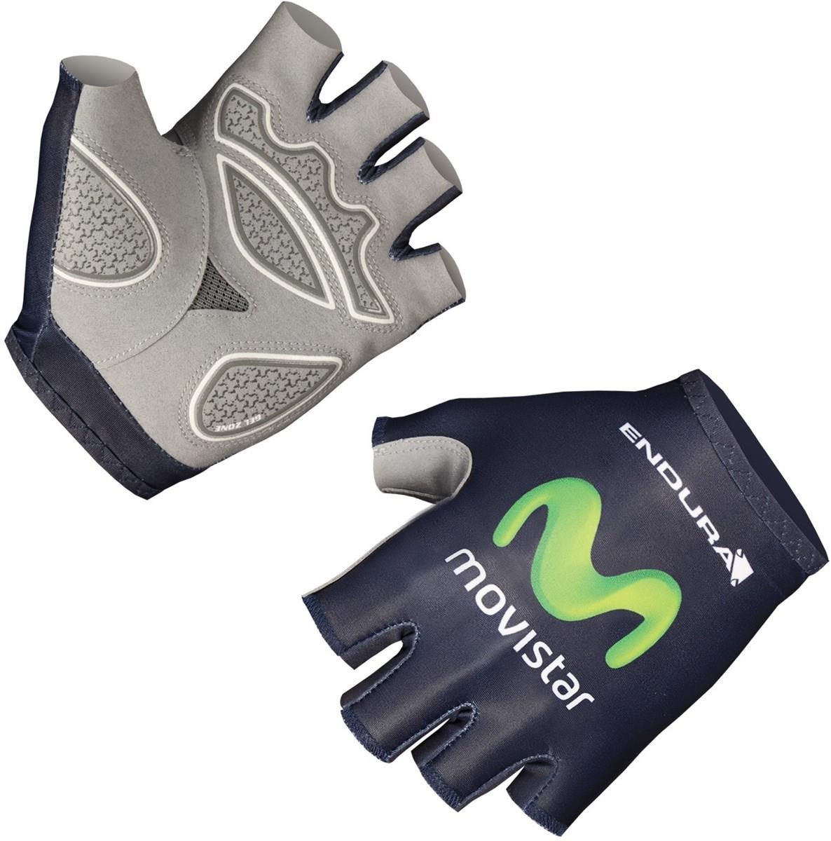 Endura Movistar Team Race Mitt Short Finger Cycling Gloves
