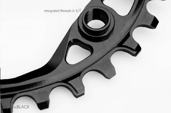 absoluteBLACK 104BCD Spider Mount Oval Chainring N/W - Integrated Threads