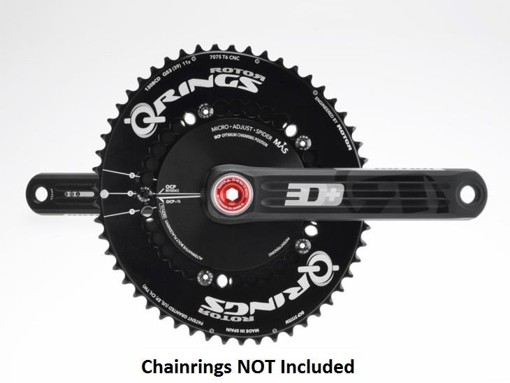 Rotor Inpower 3D+ MAS 130 BCD Power Meter Crankset - NO Chainrings