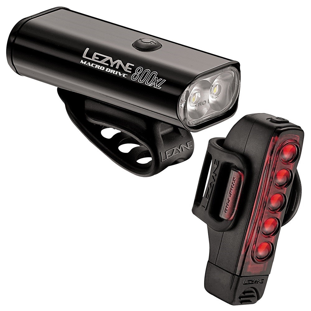 Lezyne Macro Drive 800XL/Strip Pro USB Rechargeable Light Set