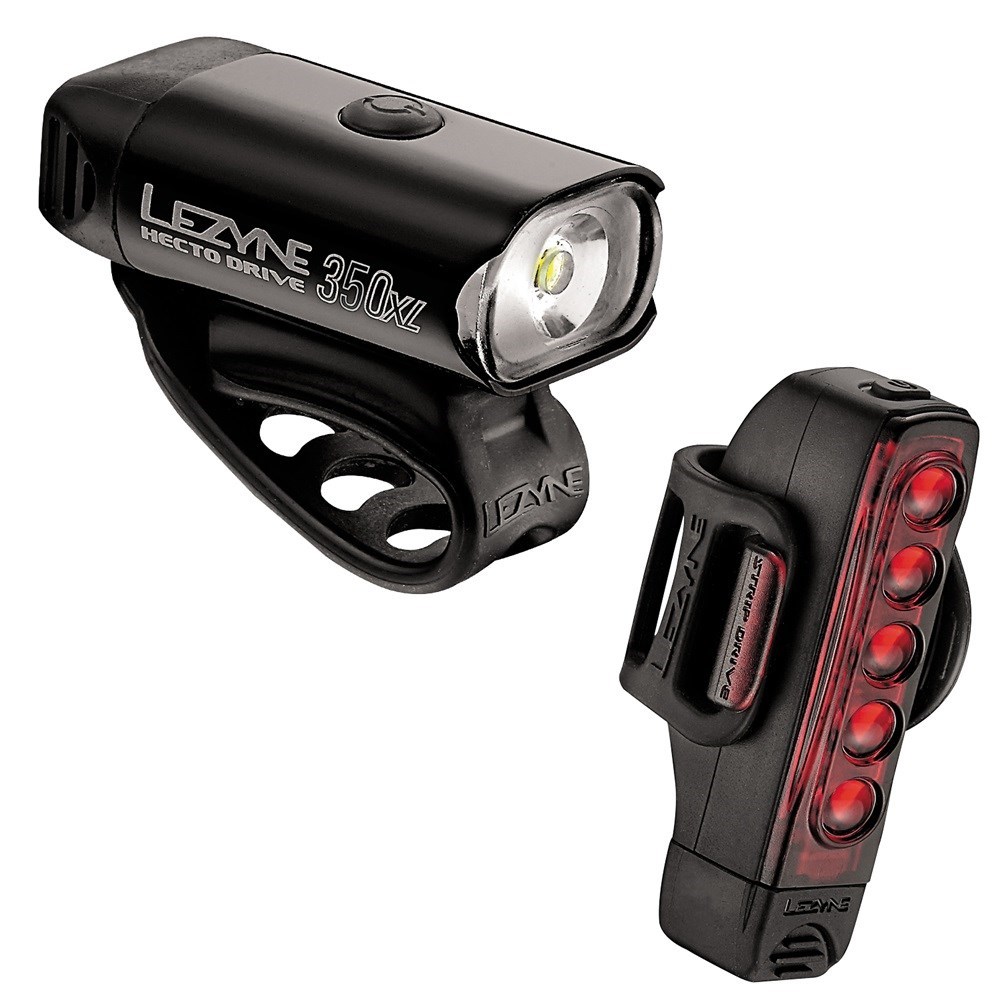 Lezyne Hecto Drive 350XL/Strip USB Rechargeable Light Set