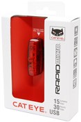 Cateye Rapid Micro USB Rechargeable Rear Bike Light - 15 Lumen