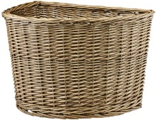 Image of Adie Wicker D-Shaped Bicycle Basket 18"