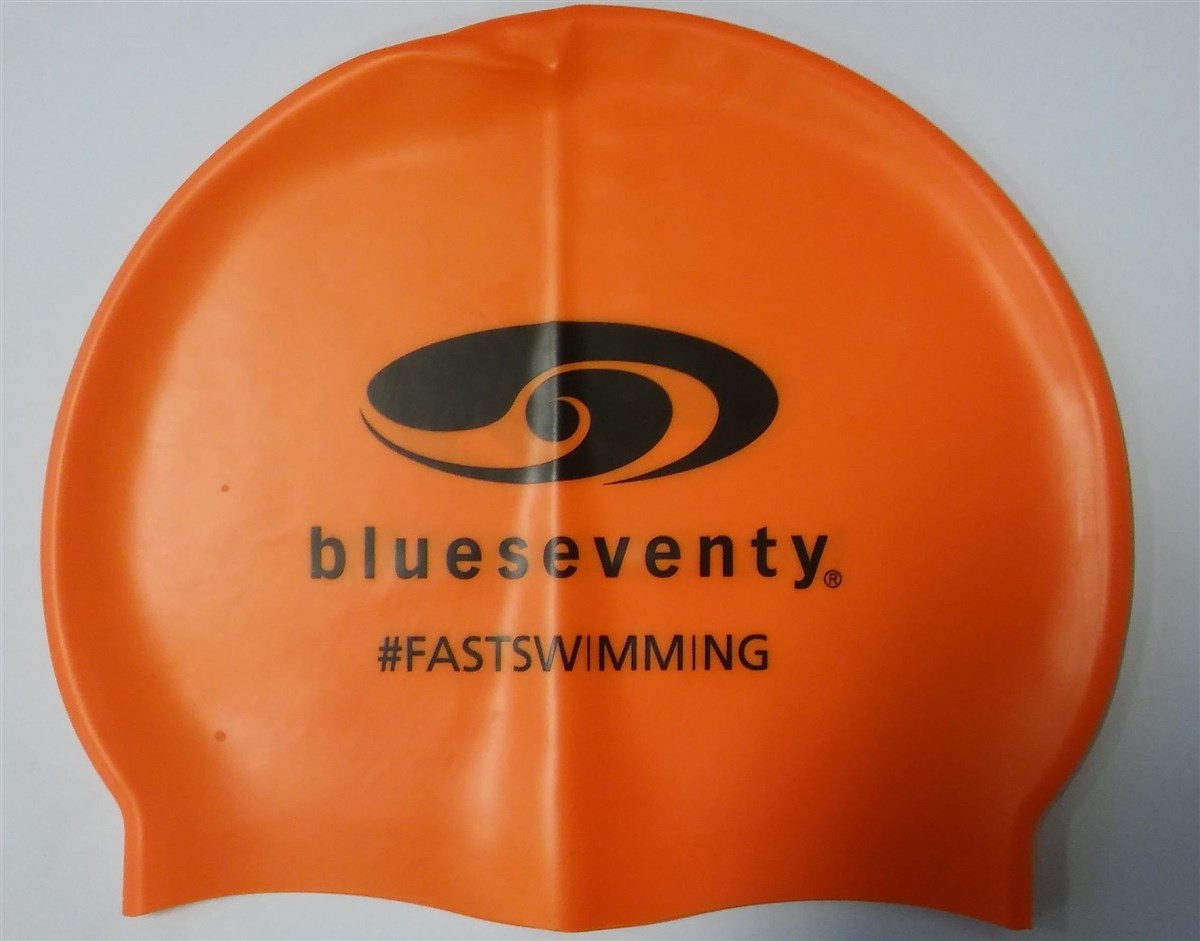 Blueseventy B70 Logo Silicone Orange Cap With PVC Bag
