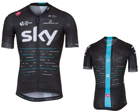 Castelli Team Sky Aero Race 5.1 Full Zip Cycling Short Sleeve Jersey