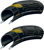 Continental Grand Prix Attack and Force II Set - Front and Rear Black Chili Tyres