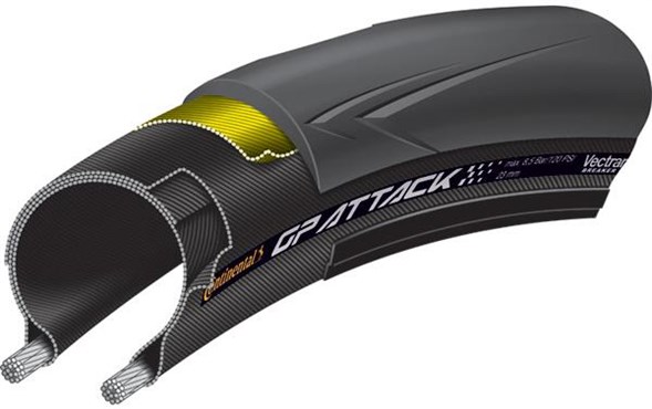Continental Grand Prix Attack and Force III 700c Tyre Set Black Chili