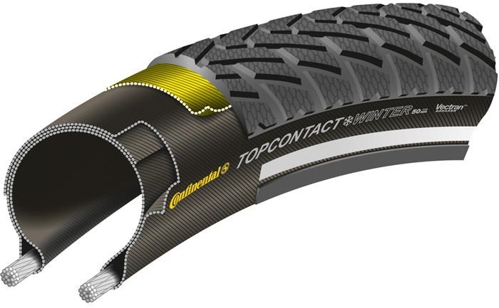 Continental Top Contact Winter II Premium Reflective 700c Hybrid Folding Tyre