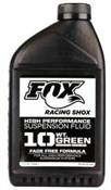 Image of Fox Racing Shox 10 Weight Green High Performance Suspension Fluid 32oz