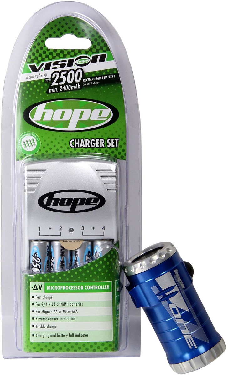 Hope Vision 1 LED with 2500 NiMH Batteries and Charger