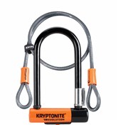 Image of Kryptonite Evolution Mini 7 Lock & 4 Foot Kryptoflex Cable - Sold Secure Gold
