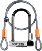 Image of Kryptonite Kryptolok Mini U-lock with 4 Foot Flex Cable and Flexframe Bracket - Sold Secure Gold