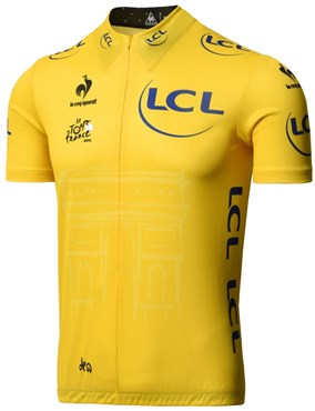 Le Coq Sportif Tour de France Yellow Leaders Short Sleeve Cycling Jersey 2015