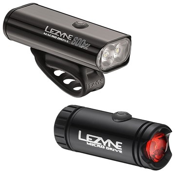Lezyne Macro Drive 600XL/Micro Rechargeable Front/Rear Light Set