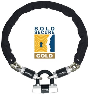 Master Lock Criterion High Security Chain With Mini D Lock Hardened Steel Sold Secure Gold