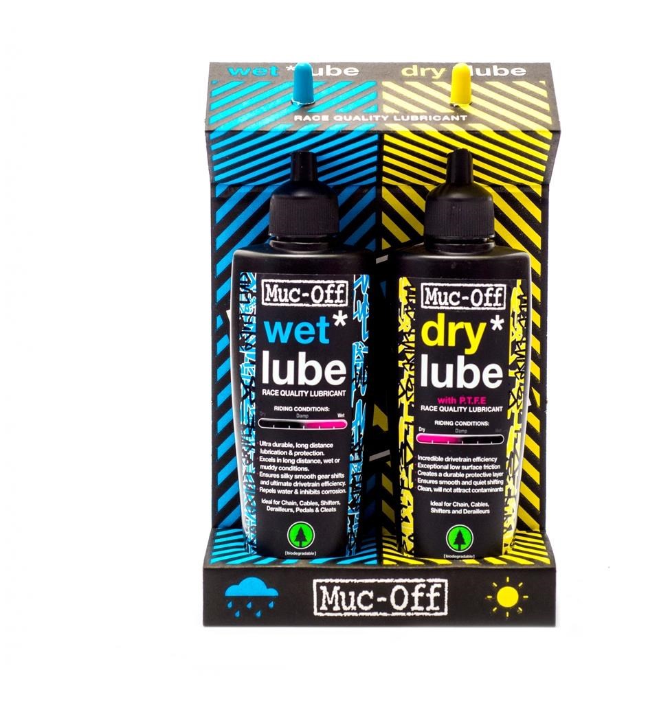 Muc-Off Lube Wet and Dry 120ml Twinpack