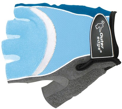 Outeredge Gel Mitt Short Finger Cycling Gloves - Blue