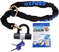 Image of Oxford Chain8 Sold Secure Pedal Cycle Silver Chain Lock With Padlock