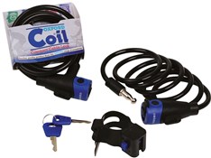 Oxford Coil Cable Lock With QR Jubilee Clip-Style Bracket