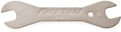 Image of Park Tool DCW2C Double-ended Cone Wrench: 15mm / 16 mm