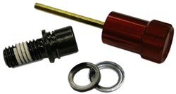 Image of RockShox Rebound Adjuster Knob/Bolt Kit Aluminium Red (Short)