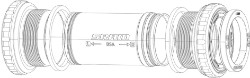 Image of SRAM Bottom Bracket Dub Spacer Kit Mtb/Road V3