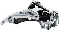 Image of Shimano FD-TY500 hybrid front derailleur top swing, dual-pull and multi fit