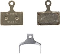 Image of Shimano K05S-RX Steel Back Resin Disc Pads and Spring