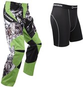 Tenn Rage MX/DH/BMX Off Road Cycling Pants with Coolflo Padded Boxers Combo Deal SS16