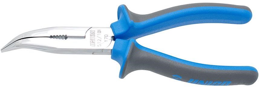 Unior Long Nose Pliers With Side Cutter and Pipe Grip Bent - 512/1BI