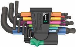 Image of Wera 9 Piece 950/9 Hex-Plus Multicolour 2 L-key Set BlackLaser Tool Set