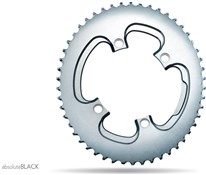 Image of absoluteBLACK 110BCD 4 Bolt Spider Mount Aero Oval 2X Asymmetric Winter Training Outer Chainring